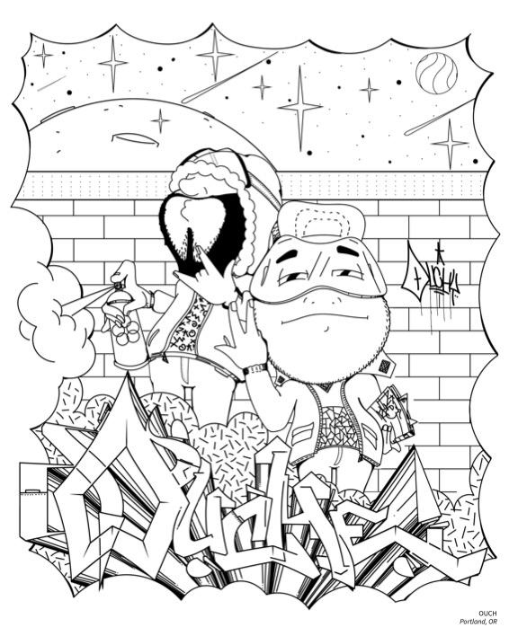 American Graffiti Coloring Book-3