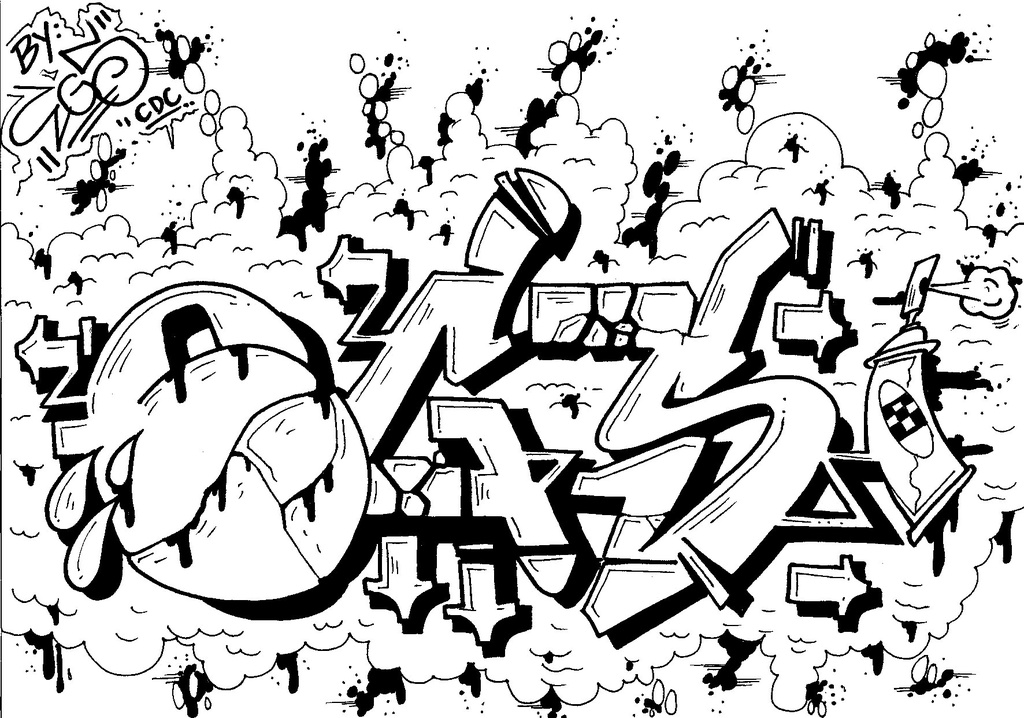 Graffiti Coloring Book