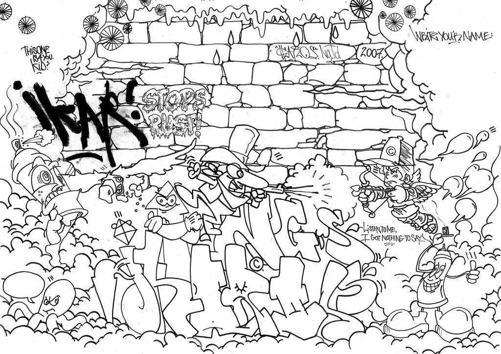 Graffiti Coloring Book