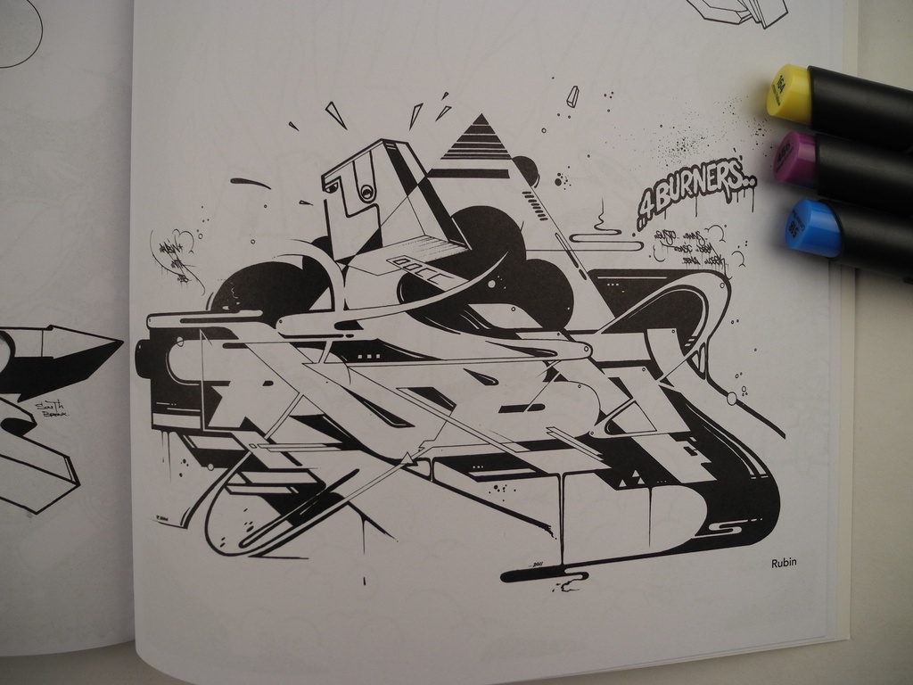 Graffiti Coloring Book 3: International Styles