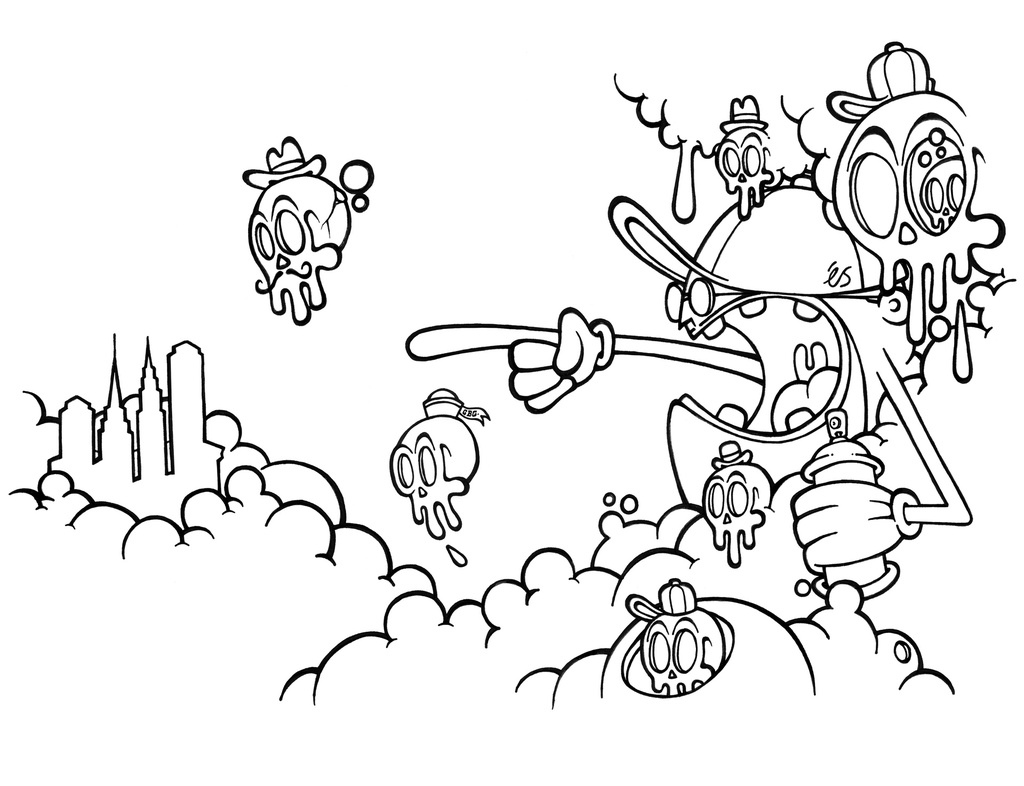 Graffiti Coloring Book 2: Characters