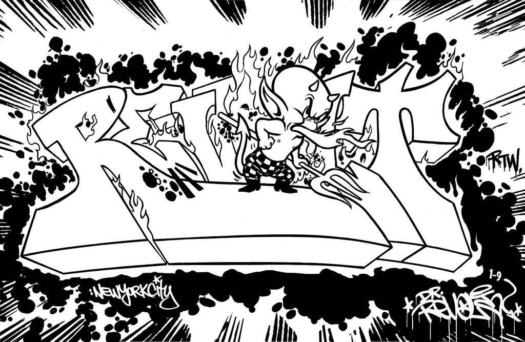 Graffiti Coloring Book 2: Characters