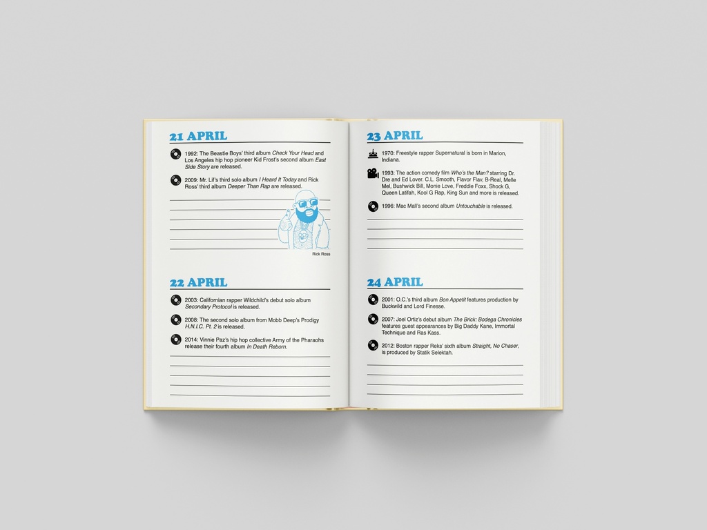 Hip Hop Journal: A Daily Planner